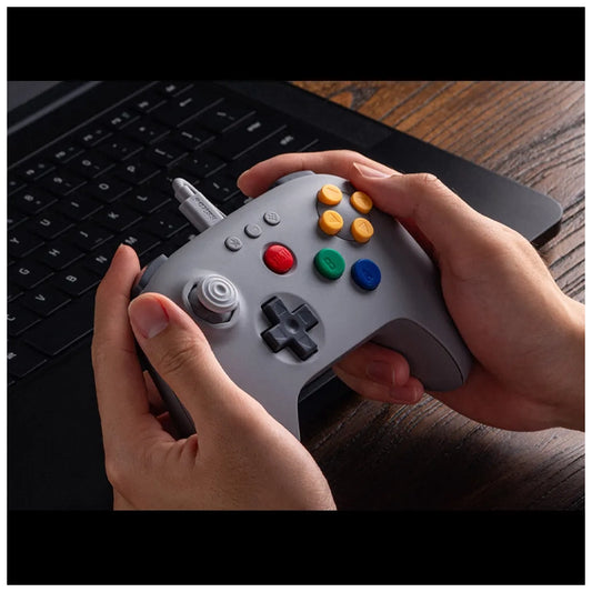 Control Inalámbrico 8BitDo 64 Bluetooth Hall Effect para Switch, Switch 2, PC y Analogue3D