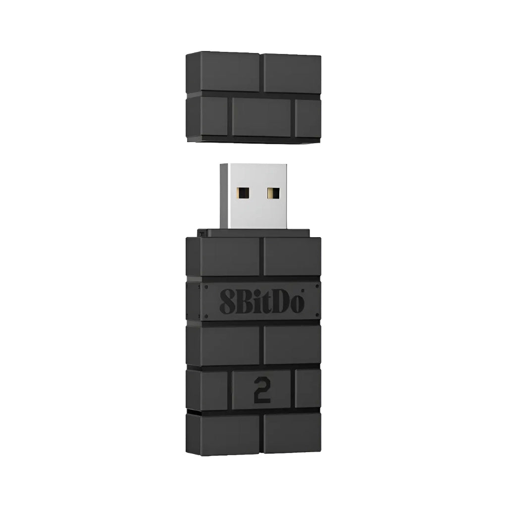 Adaptador Inalámbrico 8BitDo USB Adapter 2 para Nintendo Switch, Switch 2, PC, Playstation, XBOX Color Negro