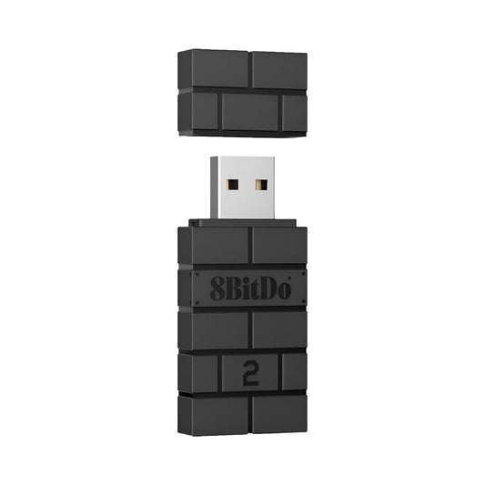 Adaptador Inalámbrico 8BitDo USB Adapter 2 para Nintendo Switch, Switch 2, PC, Playstation, XBOX Color Negro