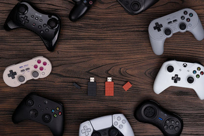Adaptador Inalámbrico 8BitDo USB Adapter 2 para Nintendo Switch, Switch 2, PC, Playstation, XBOX Color Negro