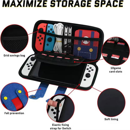 Estuche Mario para Nintendo Switch y Switch OLED con Espacio para 10 Juegos