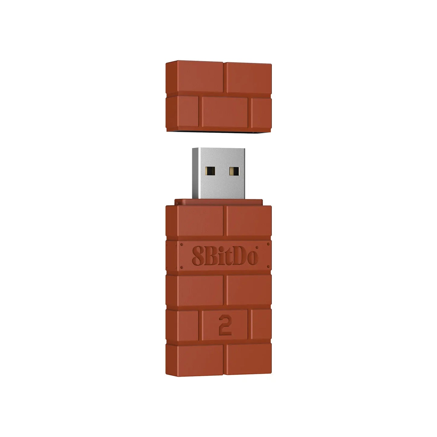Adaptador Inalámbrico 8BitDo USB Adapter 2 para Nintendo Switch, Switch 2, PC, Playstation, XBOX Color Red
