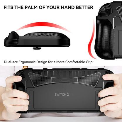 Funda Protectora para Nintendo Switch 2 con Grip Ergonómico y Almacenamiento para Juegos